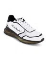 Karl Lagerfeld Paris Logo Embroidered Runner Sneaker In White
