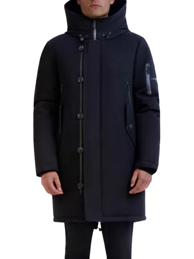 Karl Lagerfeld Men's Faux Fur Lined Hooded Coat In Black