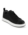 Karl Lagerfeld Men's Front Crossed Slip On Sneakers In Black