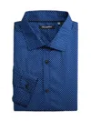 Karl Lagerfeld Men's Geometric Print Dress Shirt In Blue White