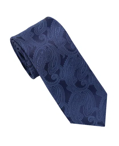 Karl Lagerfeld Men's Glen Plaid Pattern Classic Tie In Blue
