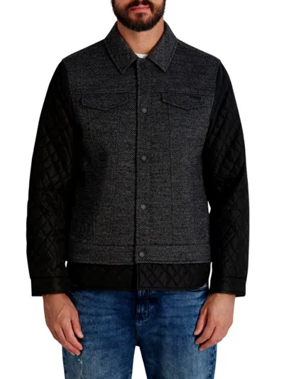 KARL LAGERFELD MEN'S HERRINGBONE JACKET