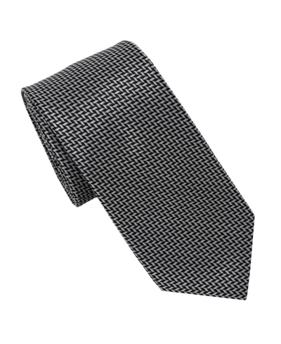 Karl Lagerfeld Paris Herringbone Print Tie In Black
