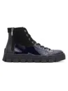 KARL LAGERFELD MEN'S HIGH TOP PATENT LEATHER & SUEDE SNEAKERS