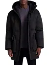 Karl Lagerfeld Men's Hooded Down Parka In Black