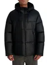 Karl Lagerfeld Men's Hooded Down Regular-fit Jacket In Black