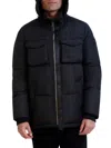 Karl Lagerfeld Paris Channel Quilted Puffer Jacket In Black