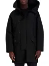 Karl Lagerfeld Faux Fur Lined Hooded Down Jacket In Black
