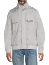 Karl Lagerfeld Men's Hooded Utility Jacket In Gray