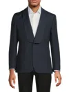 Karl Lagerfeld Men's Houndstooth Modern Fit Single-breasted Jacket In Navy