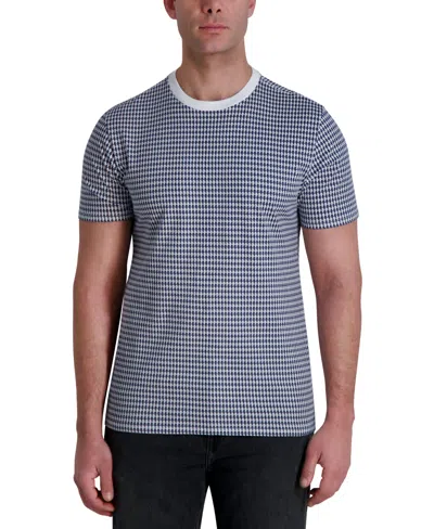 Karl Lagerfeld Men's Houndstooth T-shirt In Navy
