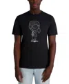 Karl Lagerfeld Paris Rubberized Karl Cotton Graphic T-shirt In Black