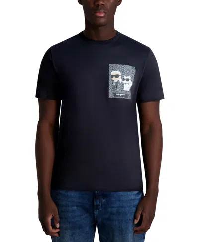 Karl Lagerfeld Men's Karl Cat Graphic T-shirt In Blue