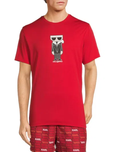 Karl Lagerfeld Men's Karl Doll Graphic T-shirt In Red