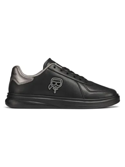Karl Lagerfeld Men's Karl Head Patch Racer Toe Sneakers In Black