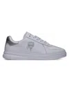 Karl Lagerfeld Paris Karl Head Patch Racer Toe Sneaker In White