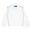 Karl Lagerfeld Men  Zip Up Piping White In White