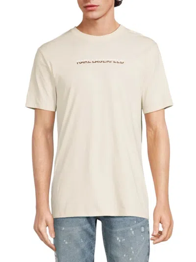 Karl Lagerfeld Men's Karl Logo Graphic Tee In Beige