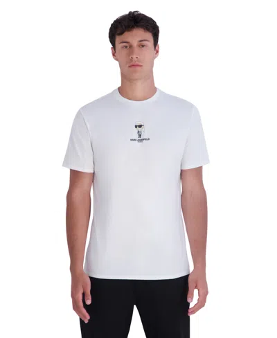 Karl Lagerfeld Men's Karl With Houndstooth Blazer T-shirt In White