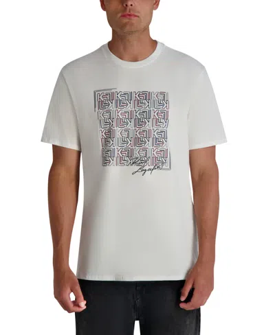 Karl Lagerfeld Men's Kl Squared Print T-shirt In White