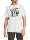 Karl Lagerfeld Men's Kocktail Graphic Cotton T-shirt In White