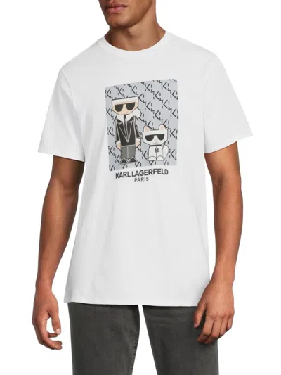 Karl Lagerfeld Men's Kocktail Graphic T-shirt In White