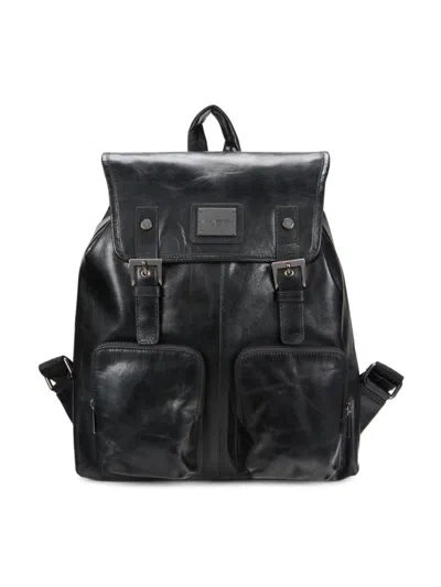 Karl Lagerfeld Men's Leather Backpack In Black