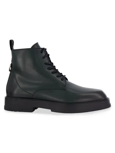 Karl Lagerfeld Men's Leather Boots In Green