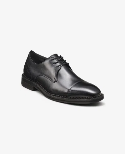 Karl Lagerfeld Men's Leather Cap Toe Derby Lace-up Shoe In Black