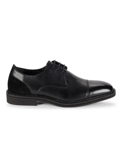 Karl Lagerfeld Men's Leather Derby Shoes In Black