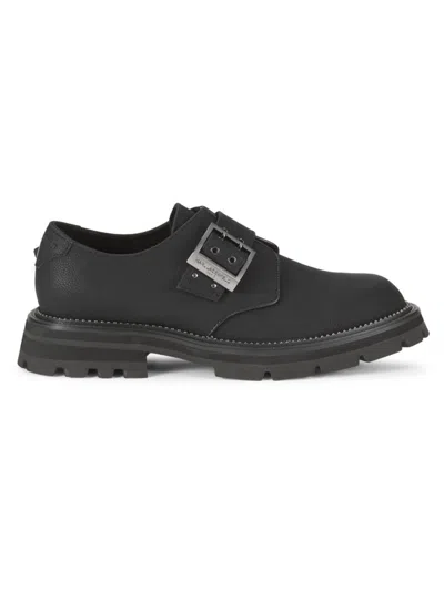 Karl Lagerfeld Paris Pebble Leather Monk Strap Shoe In Animal Print
