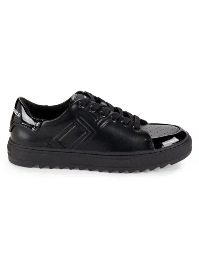 Karl Lagerfeld Men's Leather Sneakers In Black