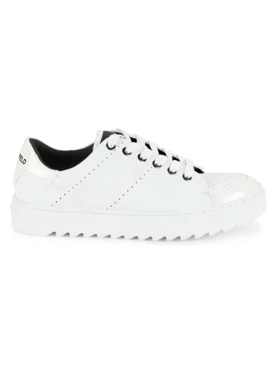 Karl Lagerfeld Men's Leather Sneakers In White
