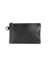 KARL LAGERFELD MEN'S LEATHER TRAVEL ZIP POUCH