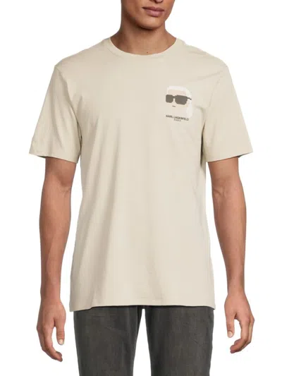 Karl Lagerfeld Men's Leggo Karl Logo Cotton T-shirt In Neutral