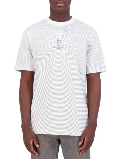 Karl Lagerfeld Men's Little Karl Graphic Cotton T-shirt In White