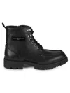 Karl Lagerfeld Men's Log Sole Leather Combat Boots In Black