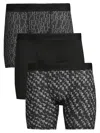 Karl Lagerfeld Men's 3-pack Logo Boxer Briefs In Black White