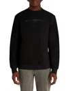 Karl Lagerfeld Men's Logo Cotton-blend Sweatshirt In Black