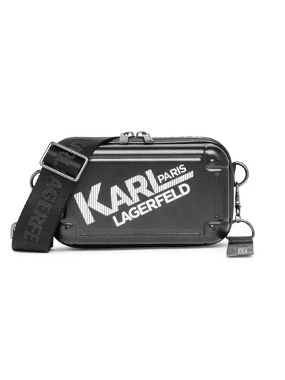 Karl Lagerfeld Men's Logo Crossbody Bag In Silver