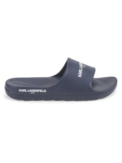 Karl Lagerfeld Men's Logo-detailed Platform Slide Sandals