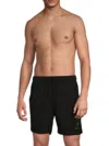 Karl Lagerfeld Men's Logo Drawstring Swim Shorts In Black