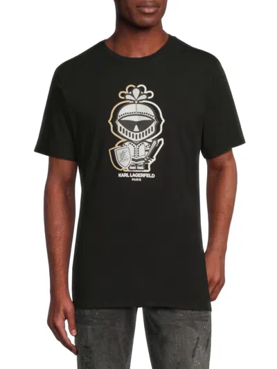 KARL LAGERFELD MEN'S LOGO GRAPHIC COTTON T-SHIRT