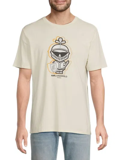 Karl Lagerfeld Men's Logo Graphic Cotton T-shirt In Neutral