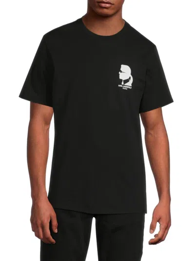 Karl Lagerfeld Men's Logo Graphic Cotton T-shirt In White