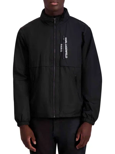 Karl Lagerfeld Men's Logo Jacket In Black