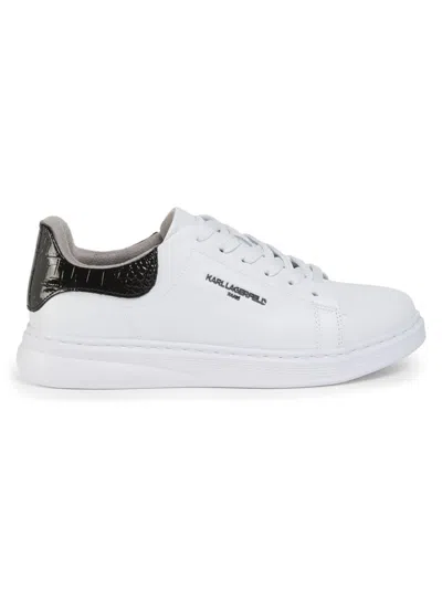 Karl Lagerfeld Leather Sneaker In White