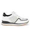 Karl Lagerfeld Men's Logo Low Top Leather Running Sneakers In White