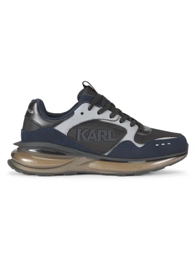Karl Lagerfeld Men's Logo Low-top Sneakers In Blue