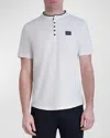 Karl Lagerfeld Henley Short Sleeve Tee In White